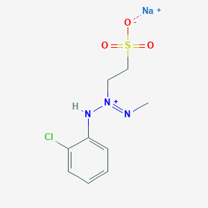 molecular formula C9H12ClN3NaO3S+ B12693861 Sodium 2-(3-(2-chlorophenyl)-1-methyltriazen-2-yl)ethanesulphonate CAS No. 94266-21-4