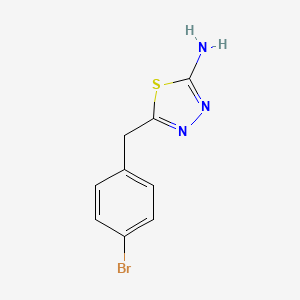 molecular formula C9H8BrN3S B1269388 2-Amino-5-(4-bromobenzyl)-1,3,4-thiadiazole 