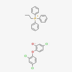 5-chloro-2-(2,4-dichlorophenoxy)phenolate;triphenyl(propyl)phosphanium