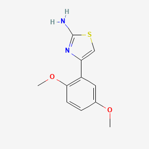 molecular formula C11H12N2O2S B1269397 4-(2,5-Dimethoxyphenyl)-1,3-thiazol-2-amine CAS No. 74605-12-2