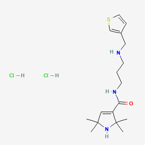 1H-Pyrrole-3-carboxamide, 2,5-dihydro-2,2,5,5-tetramethyl-N-(3-((3-thienylmethyl)amino)propyl)-, dihydrochloride