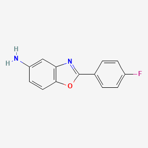 molecular formula C13H9FN2O B1269398 2-(4-Fluoro-phenyl)-benzooxazol-5-ylamine CAS No. 116248-10-3