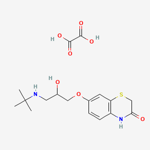 7-[3-(tert-butylamino)-2-hydroxypropoxy]-4H-1,4-benzothiazin-3-one;oxalic acid