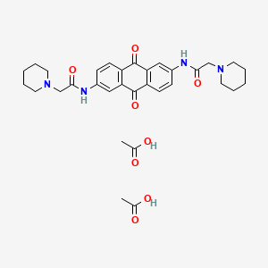 N,N'-(9,10-Dihydro-9,10-dioxo-2,6-anthracenediyl)bis-1-piperidineacetamide diacetate