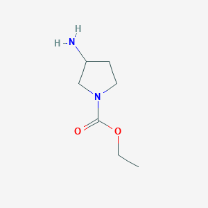molecular formula C7H14N2O2 B012694 Ethyl 3-aminopyrrolidine-1-carboxylate CAS No. 103831-10-3