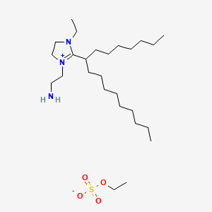 molecular formula C26H55N3O4S B12694039 (Z)-1-(2-Aminoethyl)-3-ethyl-2-(8-heptadecyl)-4,5-dihydro-1H-imidazolium ethyl sulphate CAS No. 93783-39-2