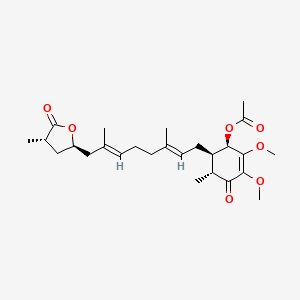 molecular formula C26H38O7 B12694066 4-acetylantroquinonol B CAS No. 1187652-02-3