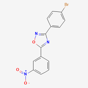 B1269407 3-(4-Bromophenyl)-5-(3-nitrophenyl)-1,2,4-oxadiazole CAS No. 429624-16-8