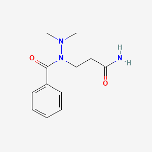 molecular formula C12H17N3O2 B12694090 3-(2,2-Dimethyl-1-benzoylhydrazino)propionamide CAS No. 96804-09-0