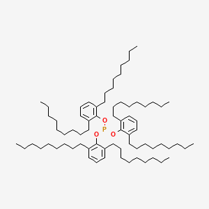 molecular formula C72H123O3P B12694140 tris[2,6-di(nonyl)phenyl] phosphite CAS No. 71302-73-3