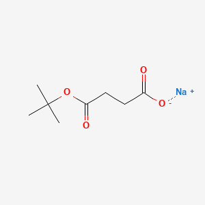 molecular formula C8H13NaO4 B12694146 Succinic acid, tert-butyl ester, sodium salt CAS No. 102367-19-1