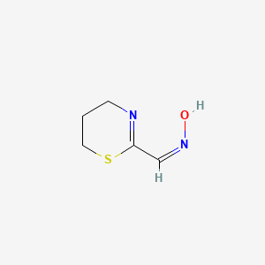 molecular formula C5H8N2OS B12694151 5,6-Dihydro-4H-1,3-thiazine-2-carboxaldehyde oxime CAS No. 65439-25-0