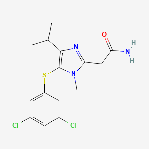 1H-Imidazole-2-acetamide, 5-((3,5-dichlorophenyl)thio)-1-methyl-4-(1-methylethyl)-