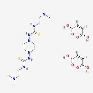 molecular formula C22H40N8O8S2 B12694181 N,N''-Piperazine-1,4-diylbis(N'-(2-(dimethylamino)ethyl)thiourea) dimaleate CAS No. 94094-79-8