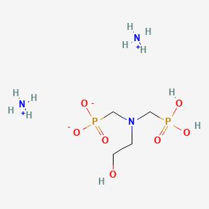 molecular formula C4H19N3O7P2 B12694188 Diammonium dihydrogen (((2-hydroxyethyl)imino)bis(methylene))bisphosphonate CAS No. 84696-97-9