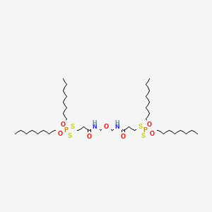 3,3'-Bis(dioctyloxyphosphinothioylthio)-N,N'-oxybis(methylene)dipropionamide