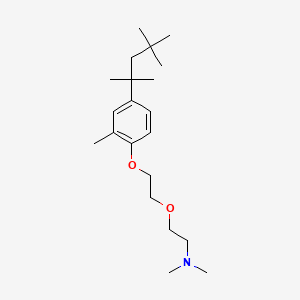 molecular formula C21H37NO2 B12694231 Ethanamine, N,N-dimethyl-2-(2-(2-methyl-4-(1,1,3,3-tetramethylbutyl)phenoxy)ethoxy)- CAS No. 71550-69-1