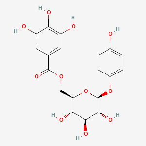 molecular formula C19H20O11 B12694246 6-O-Galloylarbutin CAS No. 5991-00-4