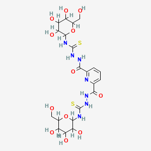 2,6-Pyridinedicarboxylic acid, bis(2-((beta-D-glucopyranosylamino)thioxomethyl)hydrazide)