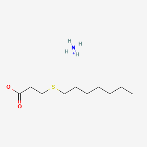 Propanoic acid, 3-(heptylthio)-, ammonium salt