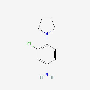 molecular formula C10H13ClN2 B1269431 3-氯-4-(吡咯啉-1-基)苯胺 CAS No. 16089-44-4