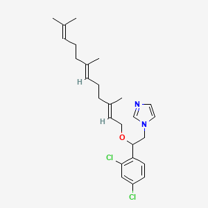 molecular formula C26H34Cl2N2O B12694327 1-[2-(2,4-dichlorophenyl)-2-[(2E,6E)-3,7,11-trimethyldodeca-2,6,10-trienoxy]ethyl]imidazole CAS No. 135330-86-8