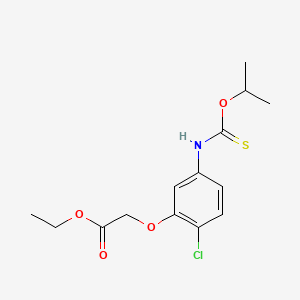 Acetic acid, (2-chloro-5-(((1-methylethoxy)thioxomethyl)amino)phenoxy)-, ethyl ester