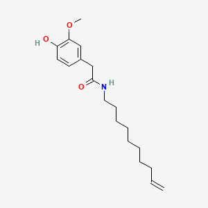 molecular formula C19H29NO3 B12694418 Benzeneacetamide, N-9-decenyl-4-hydroxy-3-methoxy- CAS No. 107512-61-8