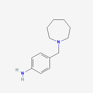 molecular formula C13H20N2 B1269443 4-氮杂环-1-基甲基-苯胺 CAS No. 251552-19-9