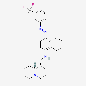 2H-Quinolizine-1-methanamine, N-(2,3-dimethyl-4-((3-(trifluoromethyl)phenyl)azo)phenyl)octahydro-, (1R-trans)-