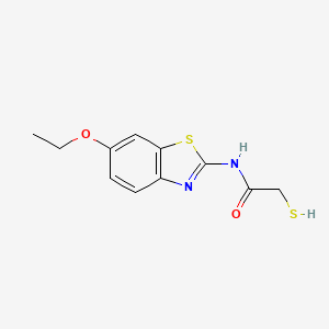 molecular formula C11H12N2O2S2 B12694443 N-(6-Ethoxybenzothiazol-2-yl)-2-mercaptoacetamide CAS No. 94109-71-4