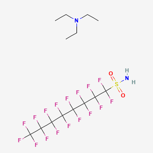 molecular formula C14H17F17N2O2S B12694468 Einecs 278-541-9 CAS No. 76752-82-4