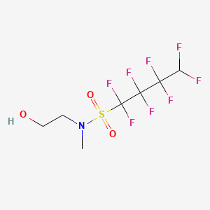 molecular formula C7H9F8NO3S B12694482 1,1,2,2,3,3,4,4-Octafluoro-N-(2-hydroxyethyl)-N-methylbutane-1-sulphonamide CAS No. 93894-53-2