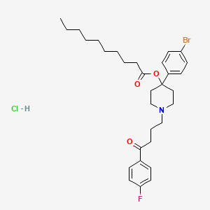 4-(4-Bromophenyl)-1-(4-(4-fluorophenyl)-4-oxobutyl)-4-piperidyl decanoate hydrochloride