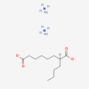 molecular formula C12H28N2O4 B12694565 Octanedioic acid, 2-butyl-, ammonium salt CAS No. 114480-39-6