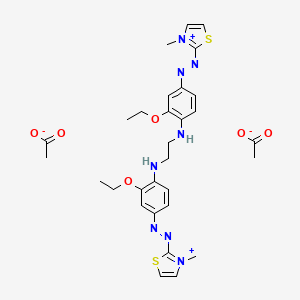 2,2'-(Ethylenebis(imino(3-ethoxy-4,1-phenylene)azo))bis(3-methylthiazolium) diacetate