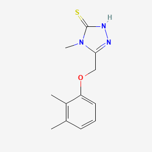 molecular formula C12H15N3OS B1269459 5-[(2,3-二甲基苯氧基)甲基]-4-甲基-4H-1,2,4-三唑-3-硫醇 CAS No. 669705-46-8