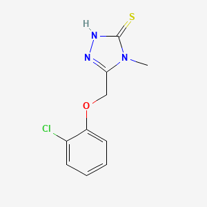 molecular formula C10H10ClN3OS B1269460 5-[(2-chlorophenoxy)methyl]-4-methyl-4H-1,2,4-triazole-3-thiol CAS No. 725221-36-3