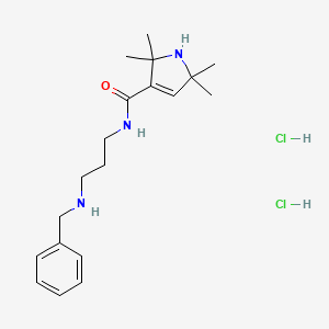 1H-Pyrrole-3-carboxamide, 2,5-dihydro-N-(3-((phenylmethyl)amino)propyl)-2,2,5,5-tetramethyl-,dihydrochloride