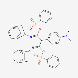 Benzenesulfonic acid, (((4-(dimethylamino)phenyl)methylene)bis(4,1-phenylene(ethylimino)methylene))bis-