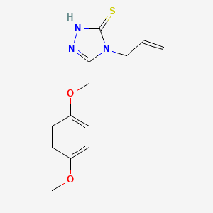 molecular formula C13H15N3O2S B1269461 4-allyl-5-[(4-methoxyphenoxy)methyl]-4H-1,2,4-triazole-3-thiol CAS No. 669740-18-5