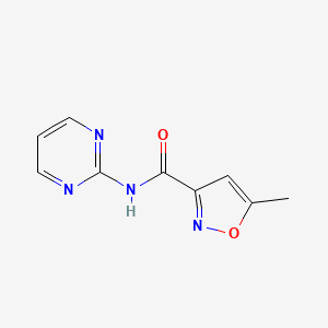 molecular formula C9H8N4O2 B12694613 3-Isoxazolecarboxamide, 5-methyl-N-2-pyrimidinyl- CAS No. 145441-15-2