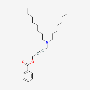 2-Butyn-1-ol, 4-(dioctylamino)-, benzoate (ester)