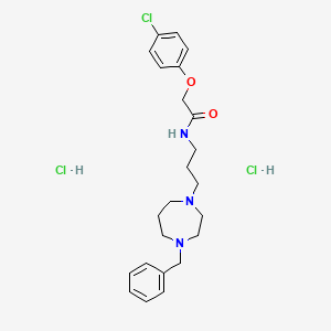 Acetamide, 2-(4-chlorophenoxy)-N-(3-(hexahydro-4-(phenylmethyl)-1H-1,4-diazepin-1-yl)propyl)-,dihydrochloride