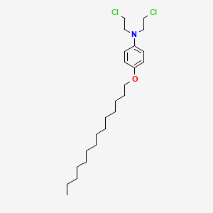 molecular formula C24H41Cl2NO B12694653 Benzenamine, N,N-bis(2-chloroethyl)-4-(tetradecyloxy)- CAS No. 82894-40-4