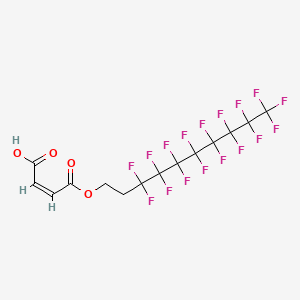 molecular formula C14H7F17O4 B12694657 (3,3,4,4,5,5,6,6,7,7,8,8,9,9,10,10,10-Heptadecafluorodecyl) hydrogen maleate CAS No. 54950-04-8