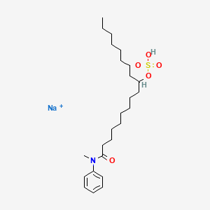 Sodium hydrogen N-methyl-N-phenyl-10-(sulphonatooxy)octadecanamidate