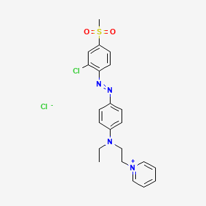 molecular formula C22H24ClN4O2S.Cl<br>C22H24Cl2N4O2S B12694715 1-[2-[[4-[[2-Chloro-4-(methylsulphonyl)phenyl]azo]phenyl]ethylamino]ethyl]pyridinium chloride CAS No. 93965-06-1