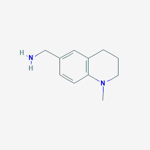 molecular formula C11H16N2 B1269473 1-(1-Methyl-1,2,3,4-tetrahydroquinolin-6-YL)methanamine CAS No. 797807-54-6