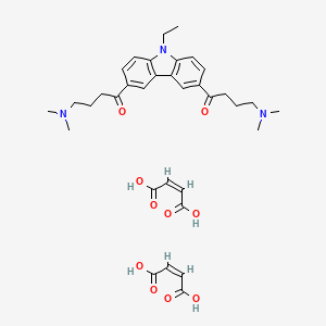 (Z)-but-2-enedioic acid;4-(dimethylamino)-1-[6-[4-(dimethylamino)butanoyl]-9-ethylcarbazol-3-yl]butan-1-one